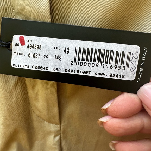 NWT Peserico Flat Front Cotton Twill Pants ~ 40 ~ Made in Italy Sz 8 - Picture 5 of 9